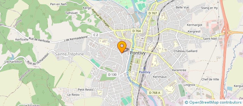 localisation de l'entreprise SCI MAGAUT 56  PONTIVY