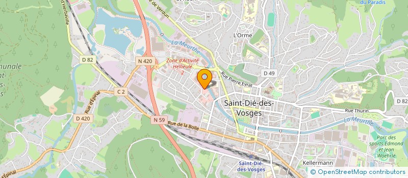 localisation de l'entreprise SCI MAGE à SAINT-DIE-DES-VOSGES