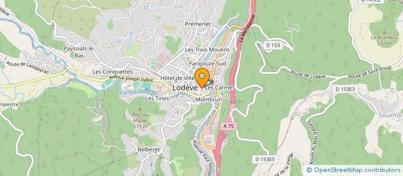 localisation de l'entreprise SCI MAGIF  LODEVE