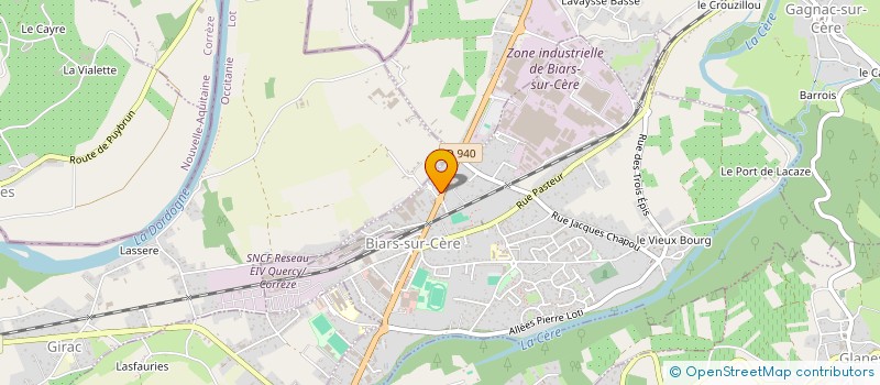 localisation de l'entreprise SCI MAGIL  BIARS-SUR-CERE