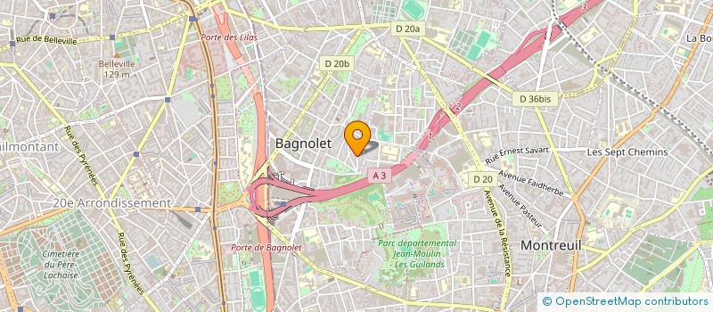 localisation de l'entreprise SCI MAGNA  BAGNOLET