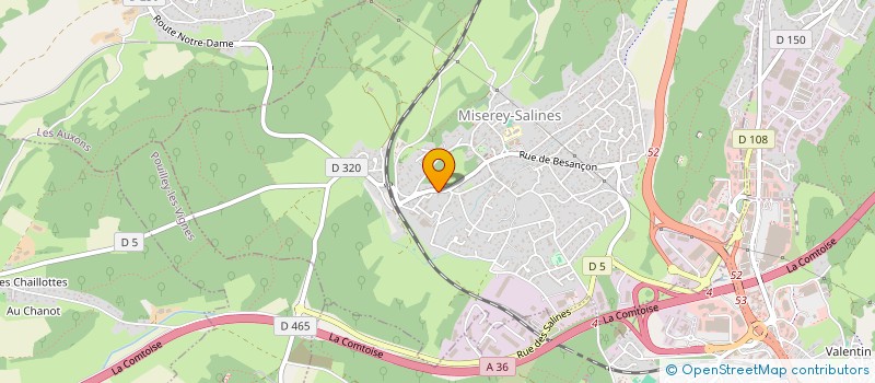 localisation de l'entreprise SCI MAGORY  BESANCON