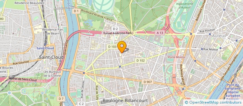 localisation de l'entreprise SCI MAGUY à BOULOGNE-BILLANCOURT
