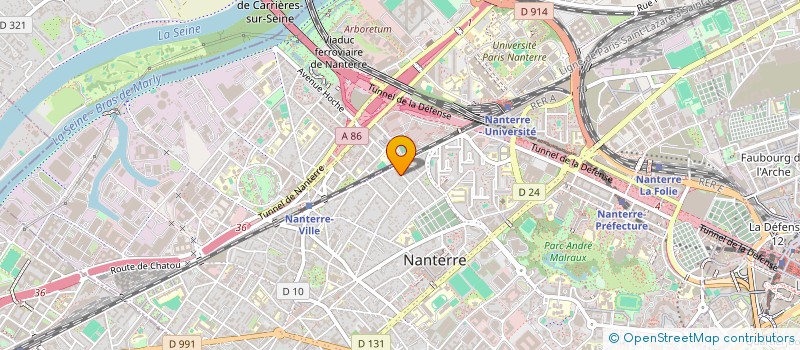 localisation de l'entreprise SCI MAHE CALAIS  NANTERRE