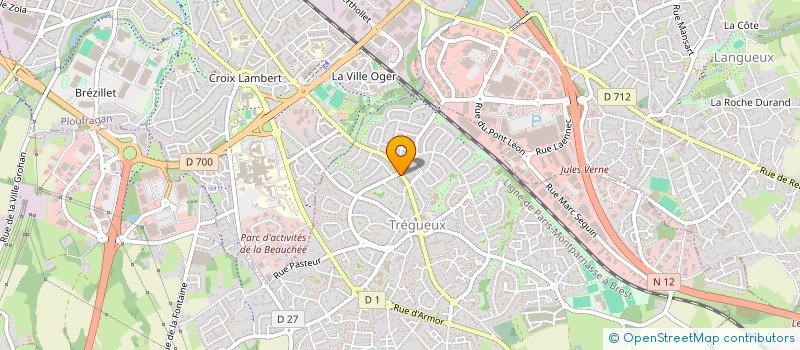 localisation de l'entreprise SCI MAISON DAVY  TREGUEUX