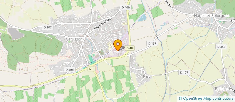 localisation de l'entreprise SCI MAISON DE SANTE DE LA VAUNAGE  CALVISSON