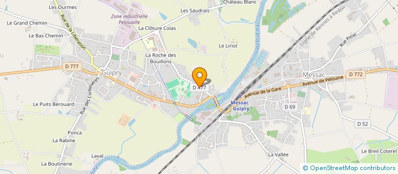 localisation de l'entreprise SCI MAISON MEDICALE DU PORT II  GUIPRY-MESSAC