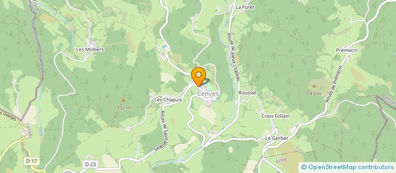 localisation de l'entreprise SCI MAISON SAINT JOSEPH A CENVES  CENVES