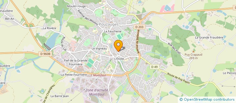 localisation de l'entreprise SCI  MAISON VETERINAIRE DE POUZAUGES  POUZAUGES