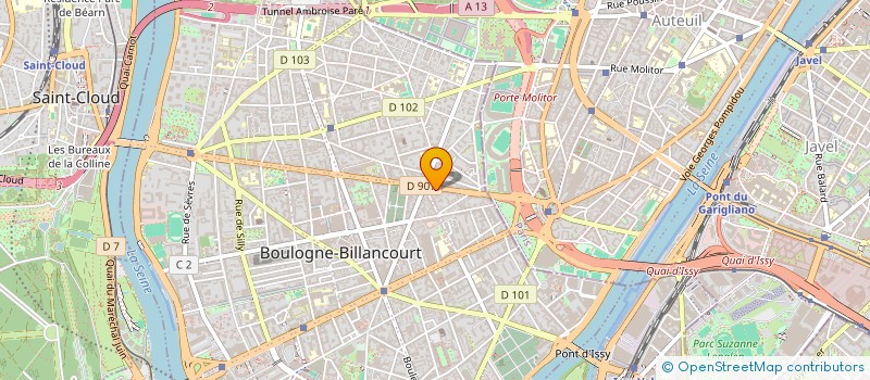 localisation de l'entreprise SCI MAISTRE-OKIMOTO à BOULOGNE-BILLANCOURT