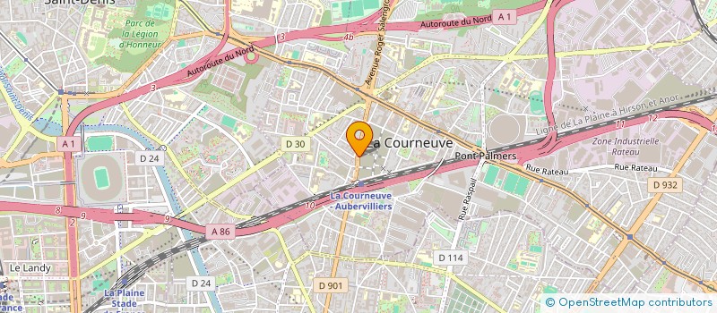 localisation de l'entreprise SCI MAITE à LA COURNEUVE
