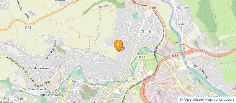 localisation de l'entreprise SCI MAJE  CHADRAC