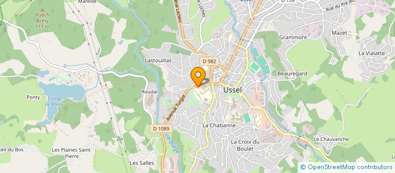 localisation de l'entreprise SCI MAJE à USSEL