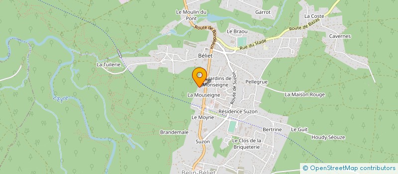 localisation de l'entreprise SCI MAJEF  BELIN-BELIET