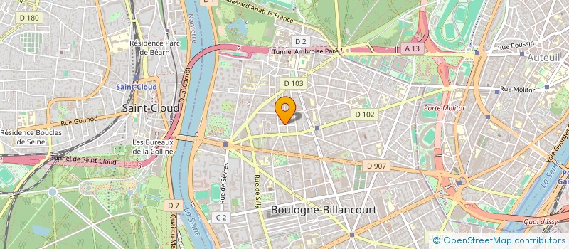 localisation de l'entreprise SCI MAJESTIC ZF à BOULOGNE-BILLANCOURT