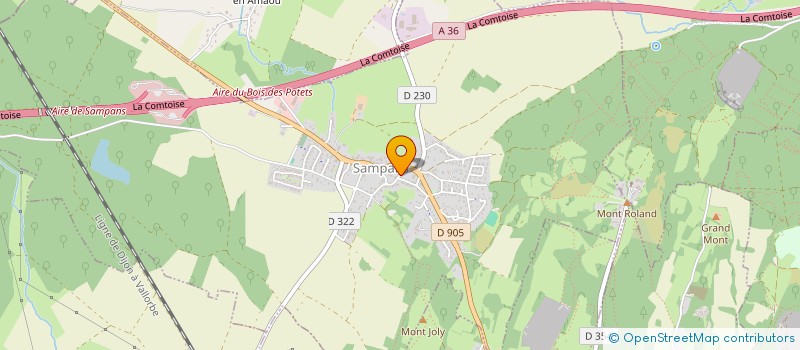 localisation de l'entreprise SCI MAJO  SAMPANS