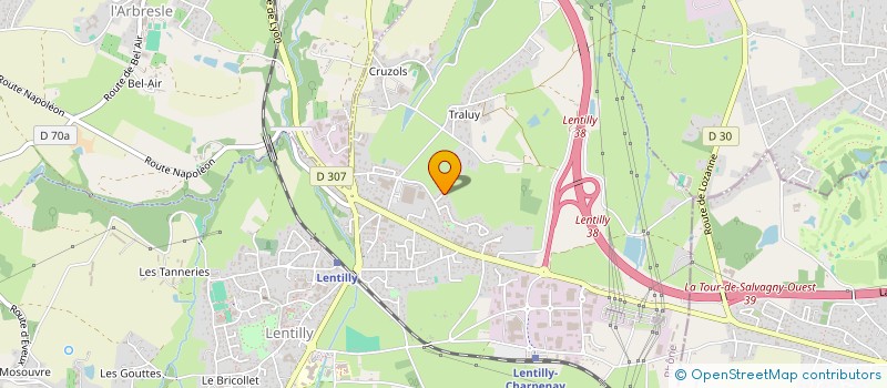 localisation de l'entreprise SCI MAJORU  LENTILLY