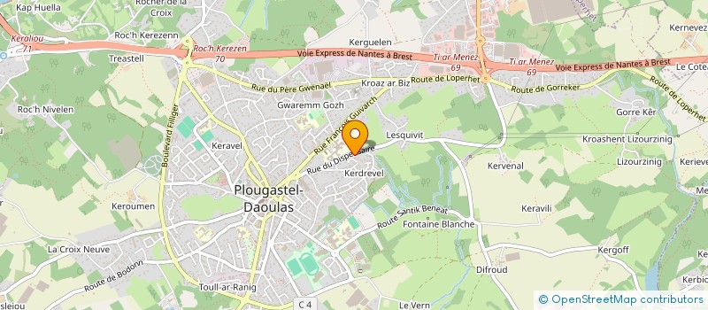 localisation de l'entreprise SCI MAJU  PLOUGASTEL-DAOULAS