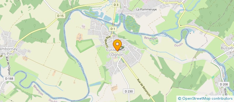 localisation de l'entreprise SCI MAJU  CUSSEY-SUR-L'OGNON