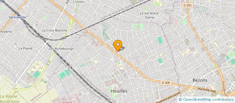 localisation de l'entreprise SCI MAK 9 IMMO  HOUILLES