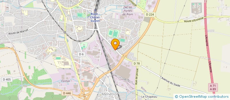 localisation de l'entreprise SCI MALAUZAT FR.  RIOM