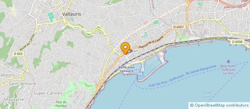 localisation de l'entreprise SCI MALDINEY à VALLAURIS