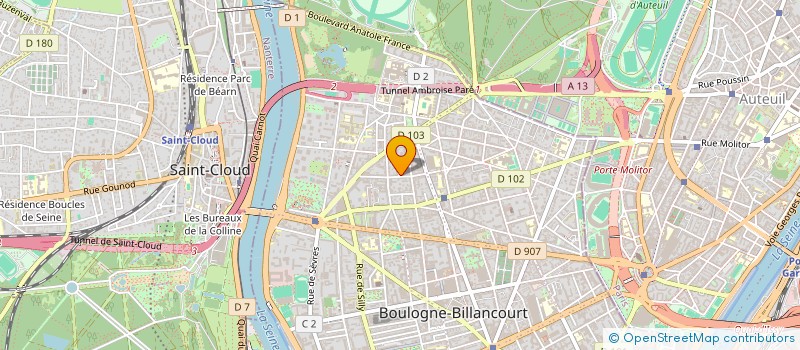 localisation de l'entreprise SCI MALFRED  BOULOGNE-BILLANCOURT