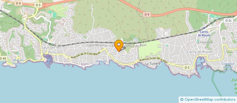 localisation de l'entreprise SCI MALGOUYRES  SAUSSET-LES-PINS