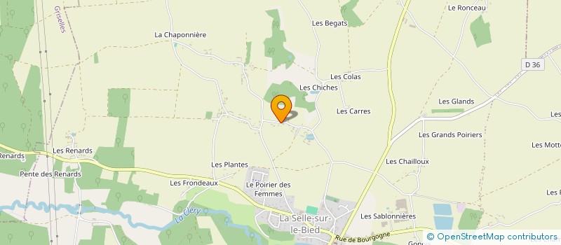 localisation de l'entreprise SCI MALGRETOITS à LA SELLE-SUR-LE-BIED