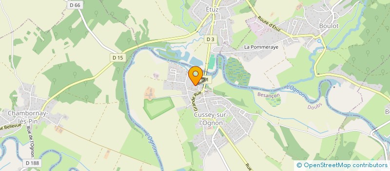 localisation de l'entreprise SCI MALINI  CUSSEY-SUR-L'OGNON