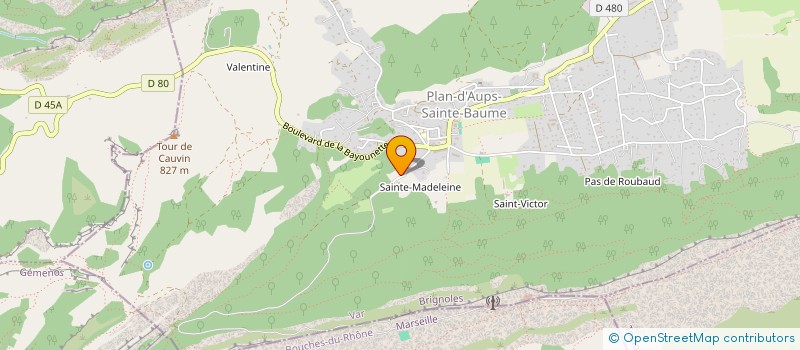 localisation de l'entreprise SCI MALIRIC  PLAN-D'AUPS-SAINTE-BAUME