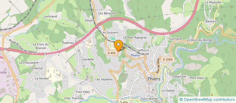 localisation de l'entreprise SCI MALIS  THIERS