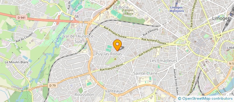 localisation de l'entreprise SCI MALLEDENT à LIMOGES