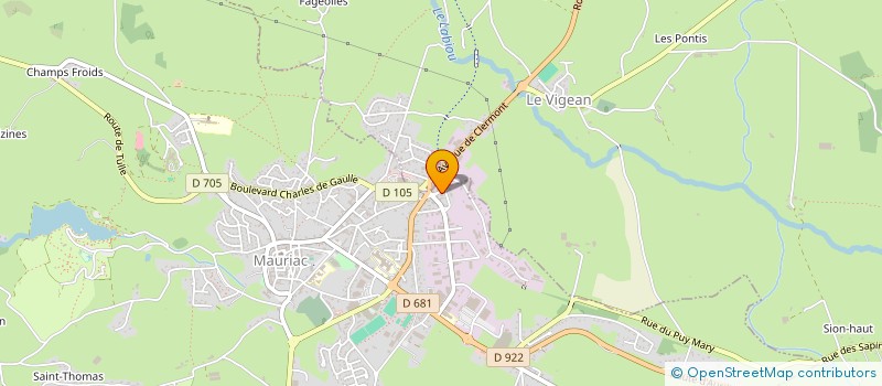 localisation de l'entreprise SCI MALLET à MAURIAC