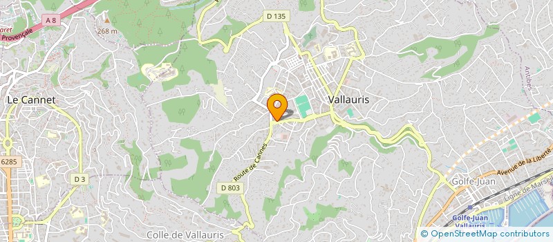 localisation de l'entreprise SCI MALO à VALLAURIS