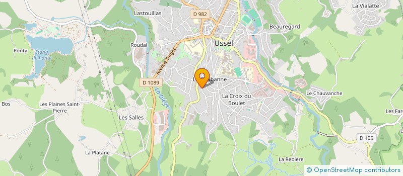 localisation de l'entreprise SCI MALSOUTE FAMILY à USSEL