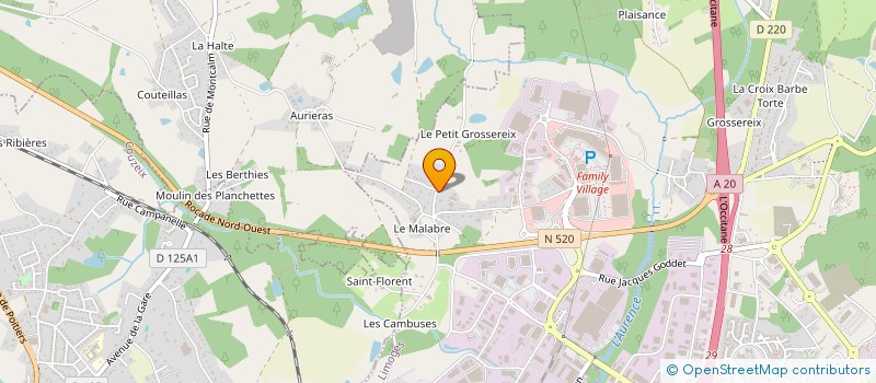 localisation de l'entreprise SCI MALUTHEO à LIMOGES