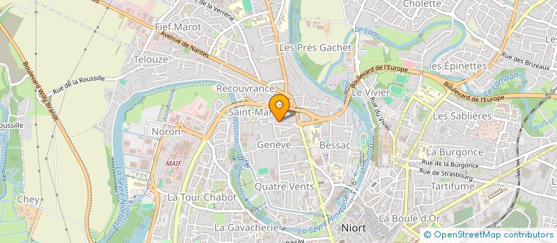 localisation de l'entreprise SCI MANAGOR  NIORT