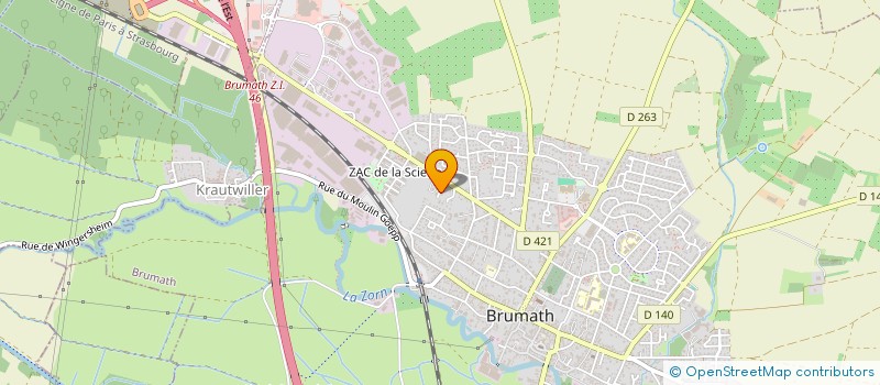 localisation de l'entreprise SCI MANAT  BRUMATH