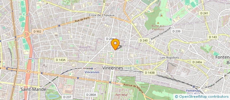 localisation de l'entreprise SCI MANET BASSIERE à VINCENNES
