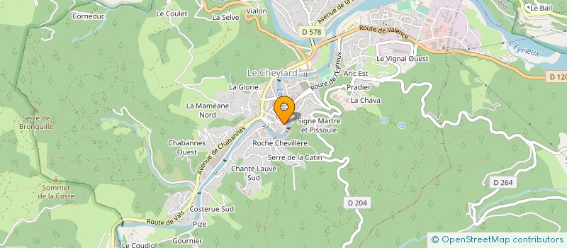 localisation de l'entreprise SCI MANOFA  LE CHEYLARD