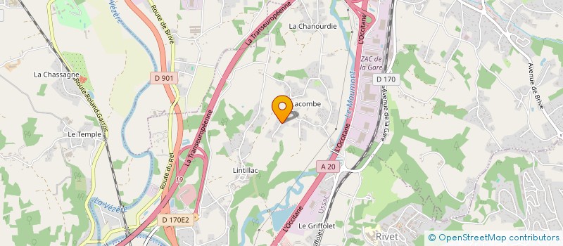 localisation de l'entreprise SCI MANOIR DE LA PRADE  USSAC