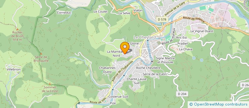 localisation de l'entreprise SCI MANOLEA  LE CHEYLARD