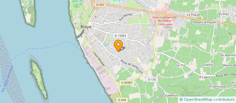 localisation de l'entreprise SCI MANON à BLAYE