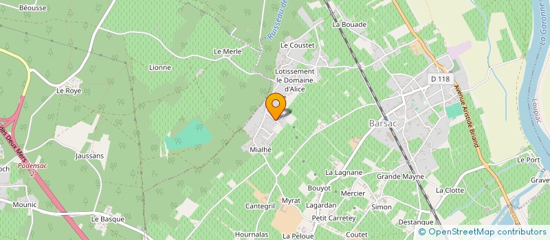 localisation de l'entreprise SCI MANON  BARSAC