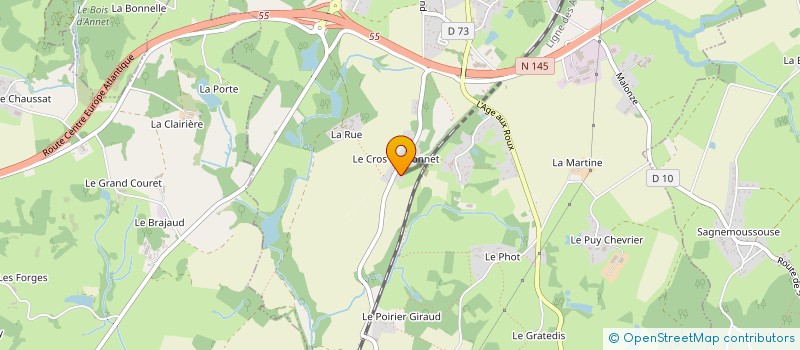 localisation de l'entreprise SCI MANON ET PIERRE  LA SOUTERRAINE