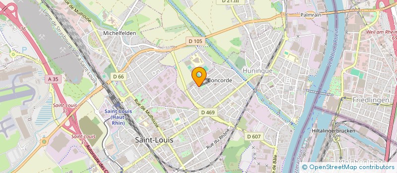 localisation de l'entreprise SCI MANUGALINE  HUNINGUE