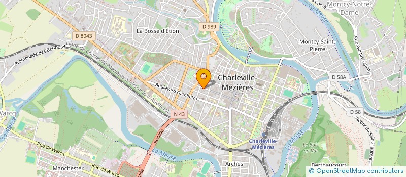 localisation de l'entreprise SCI MANY à CHARLEVILLE-MEZIERES