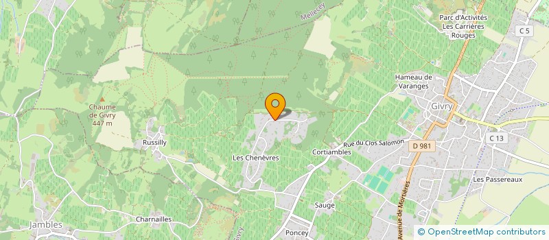 localisation de l'entreprise SCI MAPA  GIVRY