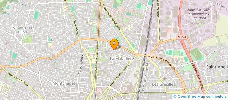 localisation de l'entreprise SCI MAPIGHI à DIJON